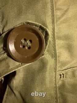 Vintage US Army M 1951 Fishtail Parka Jacket complete with coyote fur