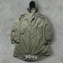 Vintage US Army M-1951 Fishtail Parka Shell M51 Military Coat Large Green 50s