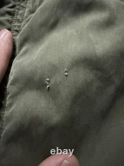 Vintage US Army M-1951 Fishtail Parka Shell M51 Military Coat Large Green 50s