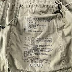 Vintage US Army M1951 Field Coat Mens Small Green OG107 Cotton Sateen 50s