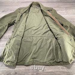 Vintage US Army M1951 Field Coat Mens Small Green OG107 Cotton Sateen 50s