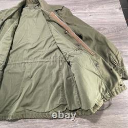 Vintage US Army M1951 Field Coat Mens Small Green OG107 Cotton Sateen 50s