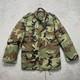 Vintage Us Army M65 Field Coat Jacket Mens Medium Long Woodland Camo Hooded 80s