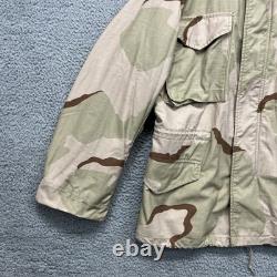 Vintage US Army M65 Jacket Mens S REG Desert Camo Cold Weather Field Coat 90s