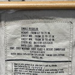 Vintage US Army M65 Jacket Mens S REG Desert Camo Cold Weather Field Coat 90s