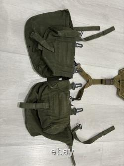 Vintage US Army Medic Pouch Bags Yoke Suspenders WWII Era Style Field Gear