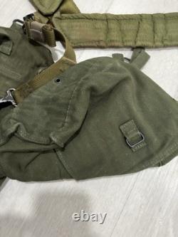 Vintage US Army Medic Pouch Bags Yoke Suspenders WWII Era Style Field Gear
