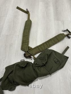 Vintage US Army Medic Pouch Bags Yoke Suspenders WWII Era Style Field Gear