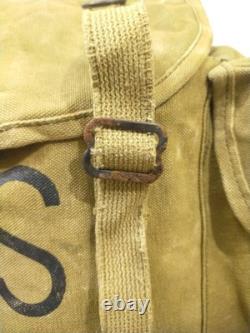 Vintage US Army Military Backpack Army Green Fade Canvas Bag