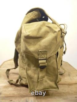 Vintage US Army Military Backpack Army Green Fade Canvas Bag
