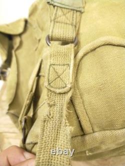 Vintage US Army Military Backpack Army Green Fade Canvas Bag