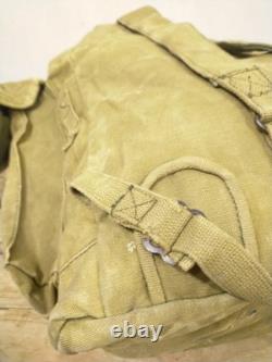 Vintage US Army Military Backpack Army Green Fade Canvas Bag