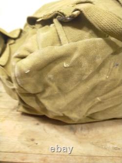 Vintage US Army Military Backpack Army Green Fade Canvas Bag