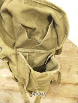 Vintage US Army Military Backpack Army Green Fade Canvas Bag