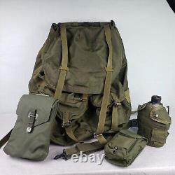 Vintage US Army Military Combat Field Pack withAccessories 1962 Canteen + More