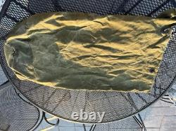Vintage US Army Military Duffel Bag Olive Green Cotton Canvas NAMED Popelka