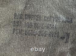 Vintage US Army Military Duffel Bag Olive Green Cotton Canvas NAMED Popelka