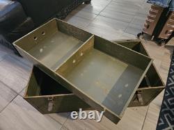 Vintage US Army Military Footlocker 1942 with tray