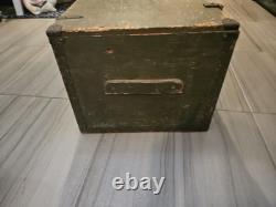 Vintage US Army Military Footlocker 1942 with tray