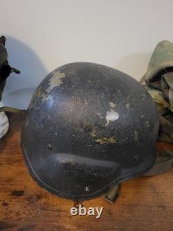 Vintage US Army Military Gang Unit SPP PASGT Helmet With Liner & Webbing