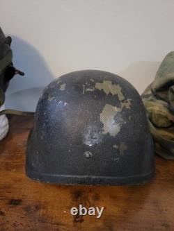 Vintage US Army Military Gang Unit SPP PASGT Helmet With Liner & Webbing