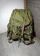 Vintage Us Army Military Green Nylon Field Pack Backpack With Metal Frame