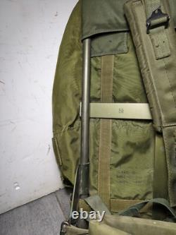 Vintage US Army Military Green Nylon Field Pack Backpack with Metal Frame