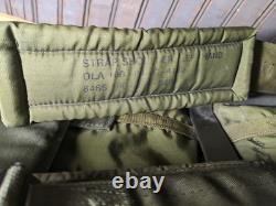 Vintage US Army Military Green Nylon Field Pack Backpack with Metal Frame