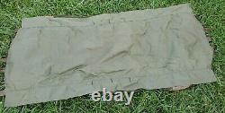 Vintage US Army Military Jungle Hammock With Neting Green Nylon Vietnam Era