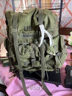 Vintage US Army Military Large Combat Field Pack Alice Backpack WITH FRAME