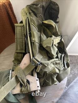 Vintage US Army Military Large Combat Field Pack Alice Backpack WITH FRAME
