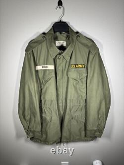 Vintage US Army Military OG 107 M-1951 Field Coat Jacket Mens Size M July 1957