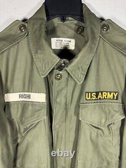 Vintage US Army Military OG 107 M-1951 Field Coat Jacket Mens Size M July 1957