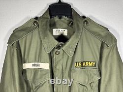 Vintage US Army Military OG 107 M-1951 Field Coat Jacket Mens Size M July 1957