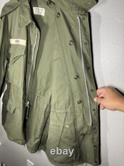 Vintage US Army Military OG 107 M-1951 Field Coat Jacket Mens Size M July 1957