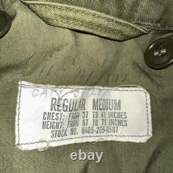 Vintage US Army Military OG 107 M-1951 Field Coat Jacket Mens Size M M65 1957