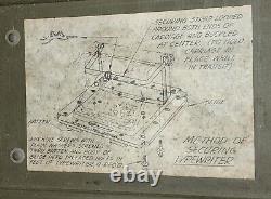 Vintage US Army Military Typewriter Shipping Transport Field Case Trunk Chest