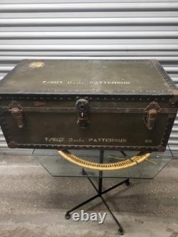 Vintage US Army Military USMC Transport Foot Locker Trunk Chest Crate Box Green