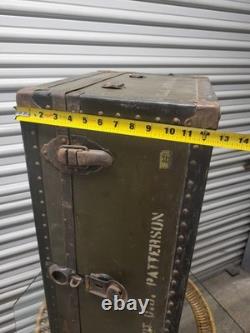 Vintage US Army Military USMC Transport Foot Locker Trunk Chest Crate Box Green