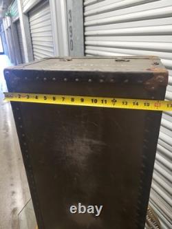 Vintage US Army Military USMC Transport Foot Locker Trunk Chest Crate Box Green