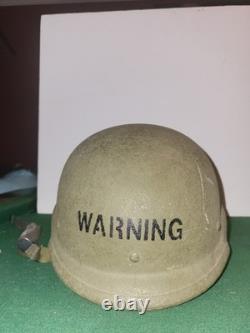 Vintage US Army Military Unicor PASGT Helmet WARNING 8470-01-092-7528