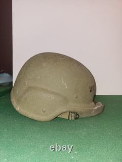 Vintage US Army Military Unicor PASGT Helmet WARNING 8470-01-092-7528