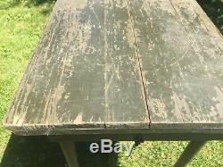 Vintage US Army Military Wood Field Desk Folding Table