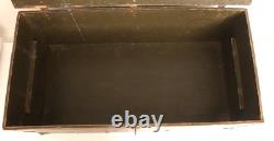 Vintage US Army Military Wood Trunk Chest Foot Locker with Tray Vietnam War