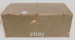 Vintage US Army Military Wood Trunk Chest Foot Locker with Tray Vietnam War