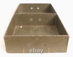 Vintage US Army Military Wood Trunk Chest Foot Locker with Tray Vietnam War