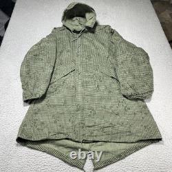 Vintage US Army Selma Apparel Parka Jacket Mens Medium Night Camo Desert 80s