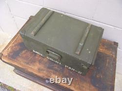 Vintage US Army Signal Corps Military Radio Crystal Case Wood 1951 Cold War Era