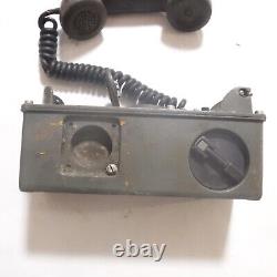 Vintage US Army Telephone Set TA-43/PT Military Field Radio Untested AS IS