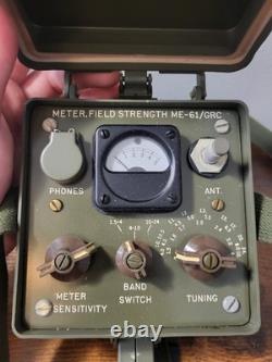 Vintage US Military Army ME-61/GRC Field Strength Meter Untested A+ Condition
